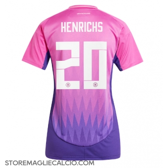 Germania Benjamin Henrichs #20 Maglia Gara Trasferta Repliche Europei 2024 Donna